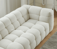 Modern Modular Tufted Sectional Sofa – Cloud Style Bouclé Upholstery, L-Shaped